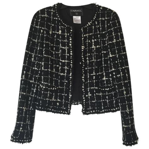 chanel clothes women online black blazer|designer chanel jackets for women.